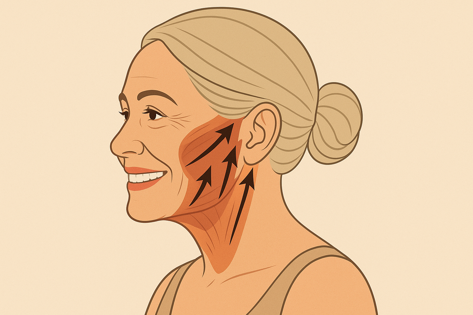 Vertikaler Anhebevektor des MACS-Lifts zur natürlichen Repositionierung des SMAS