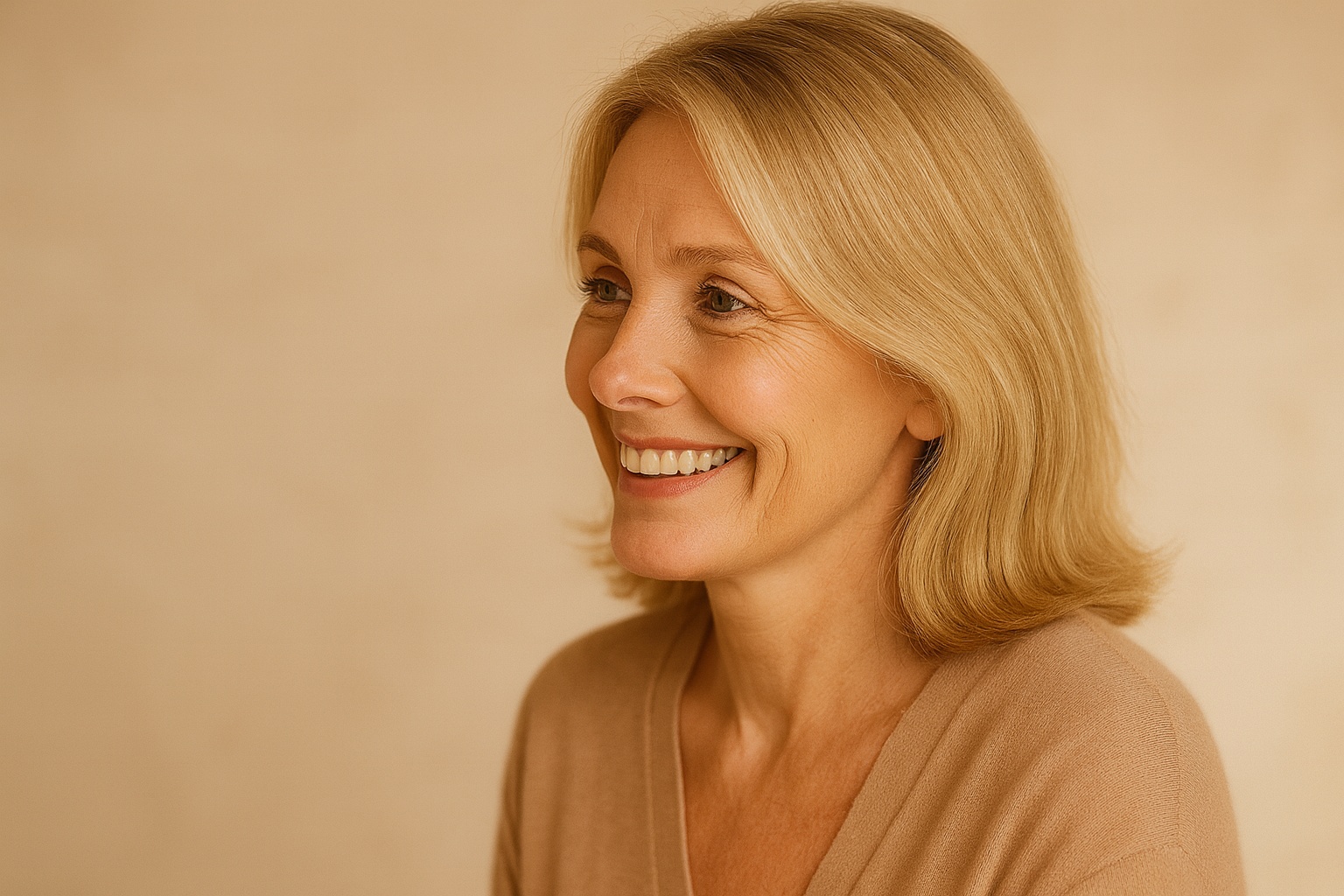 Portrait einer Frau zur Veranschaulichung der SMAS- und MACS-Lift-Techniken im Mittelgesicht