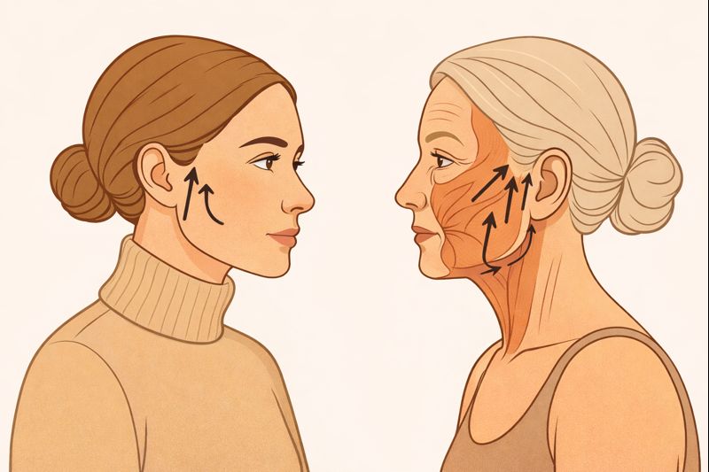 SMAS-basierte Facelift-Technik mit natürlichen Zugrichtungen